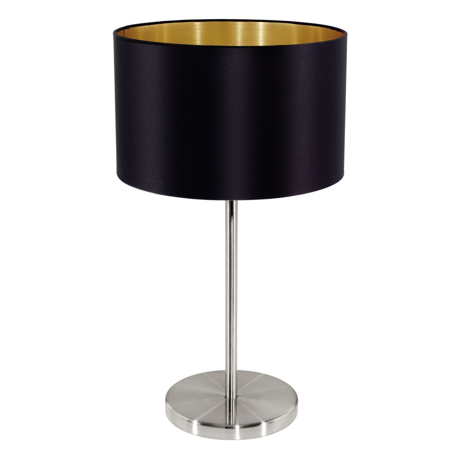 Loft Tischleuchte Maserlo Schwarz Ø23cm