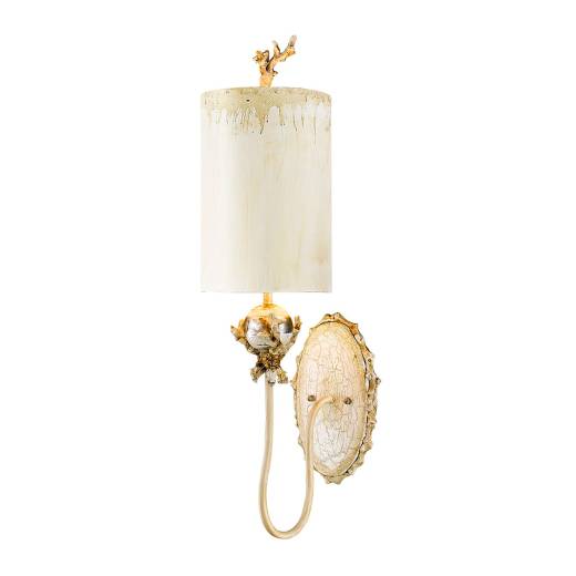 Wandlampe ELIF in Blattgold Creme B:19cm Lampe