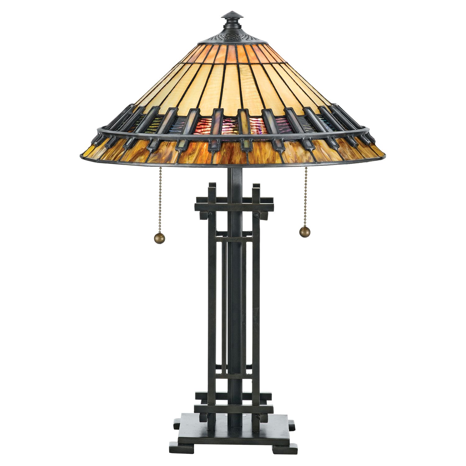Tiffany Lampe Tisch Zugschalter 57cm hoch Premium Design