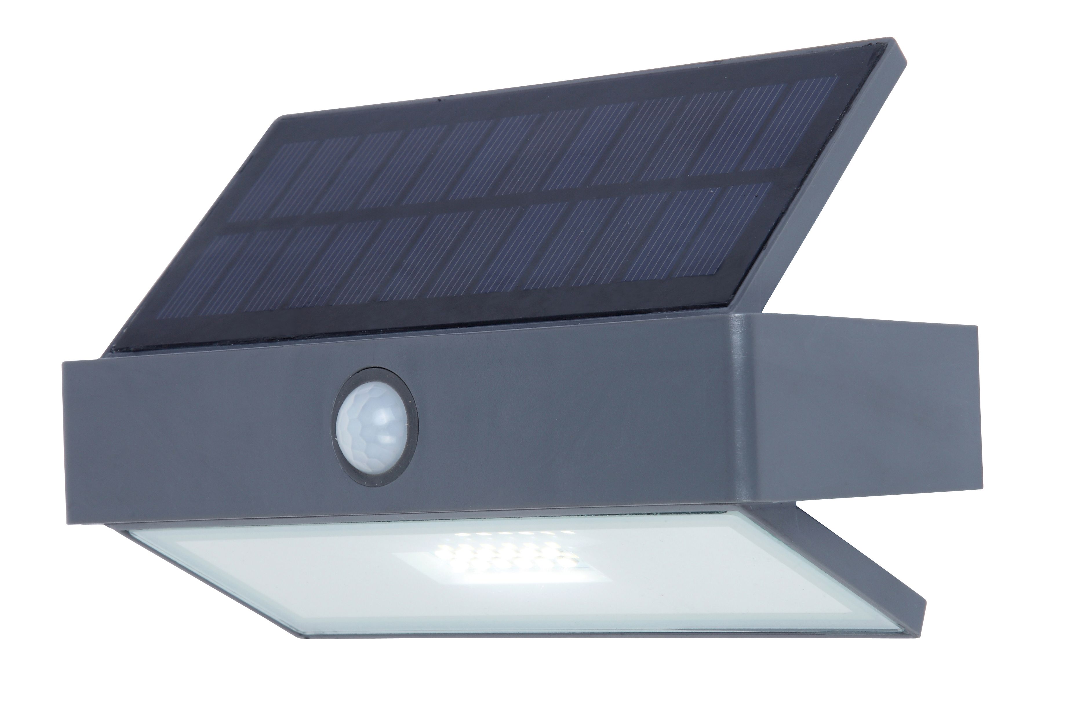 LED Wandlampe Solar Anthrazit IP44 Modern außen