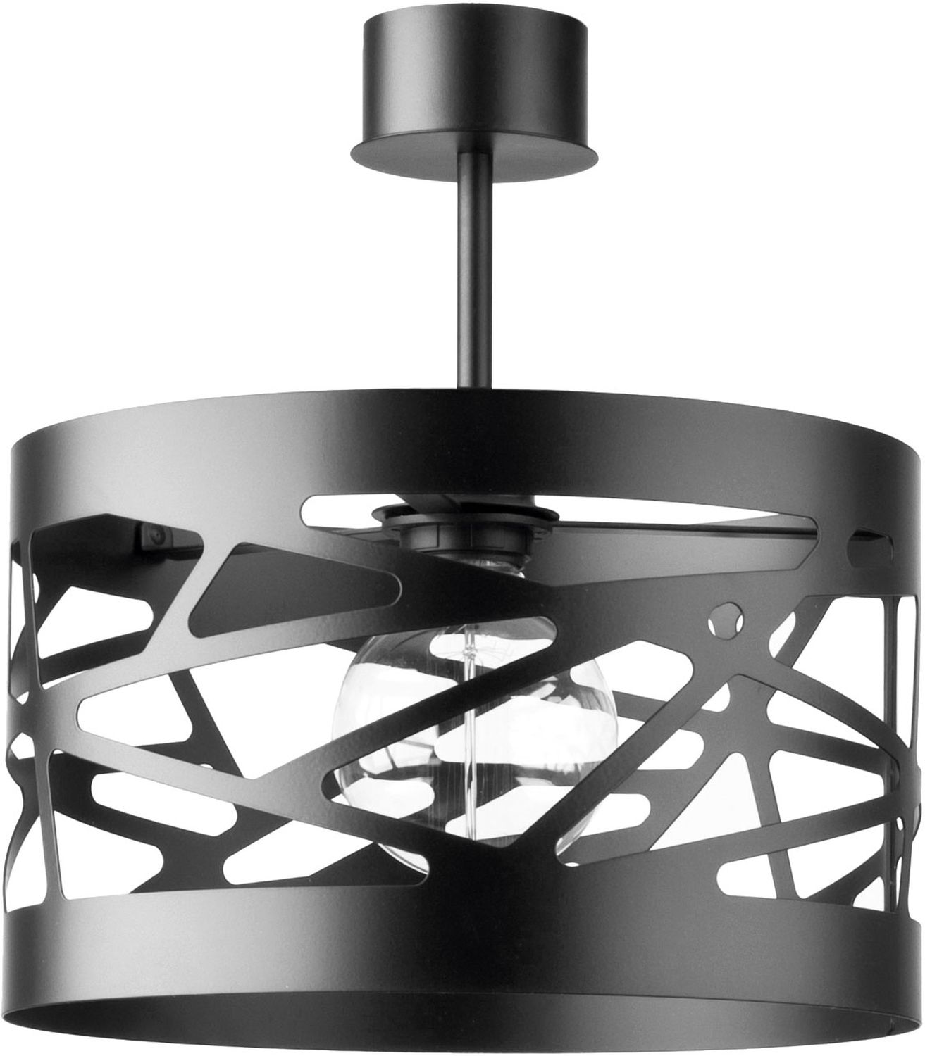 Schwarze Deckenlampe Modern Metall Ferva