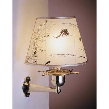 Edle Wandlampe Antik Maritim aus Messing VELIERO