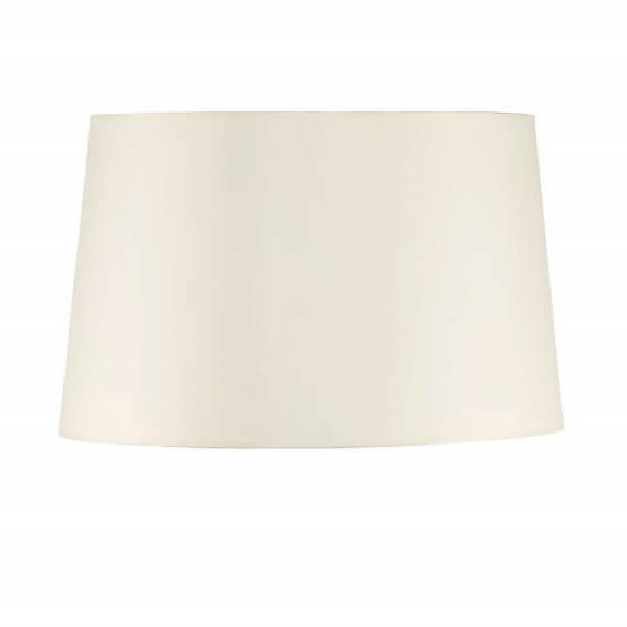 Konischer Stoff Lampenschirm Weiß für Tischlampen E27 MAJA