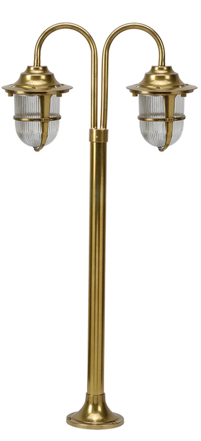 Gartenlampe Messing H:85cm dekorativ außen Maritim