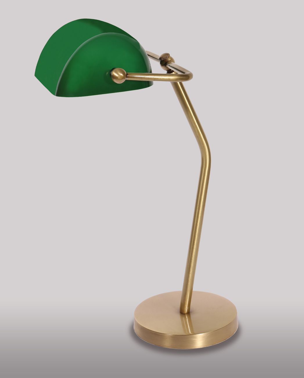 Bankerlampe Grün Bronze Echt-Messing MINISTERO