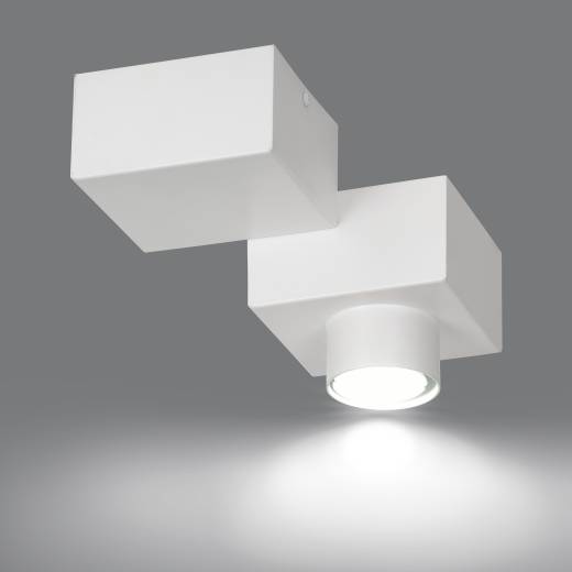 Weiße Deckenlampe Baustein Design eckig Modern