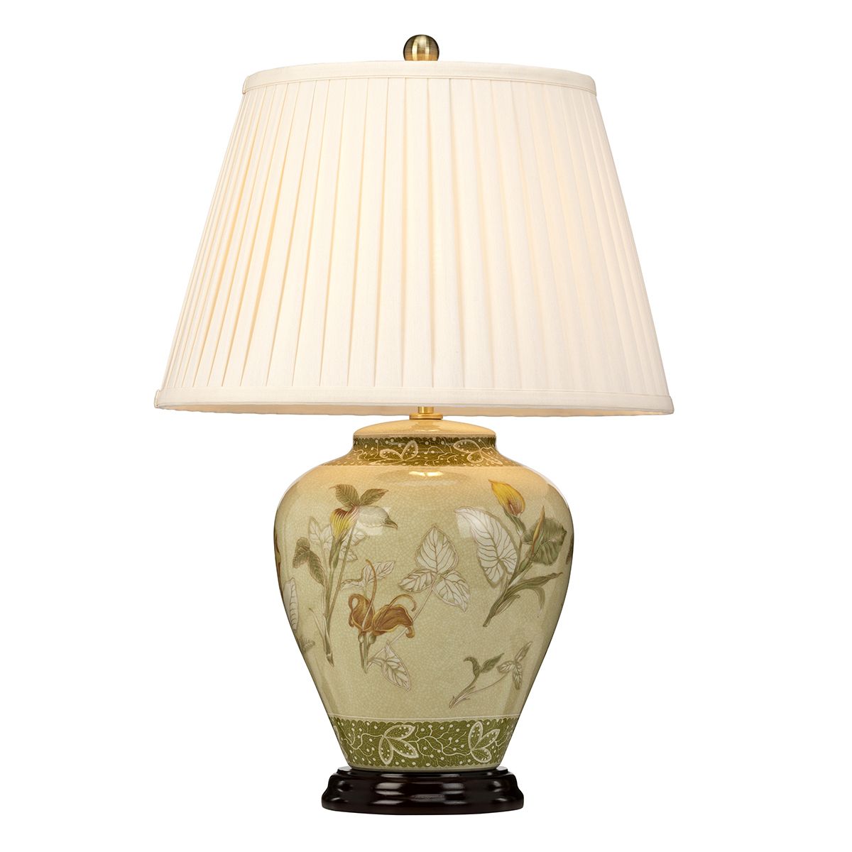 Tischlampe Porzellan rund 62 cm Klassisch elegant