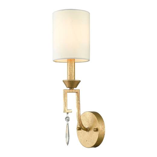 Vintage Wandlampe AIROSO Gold Weiß H:45cm Lampe