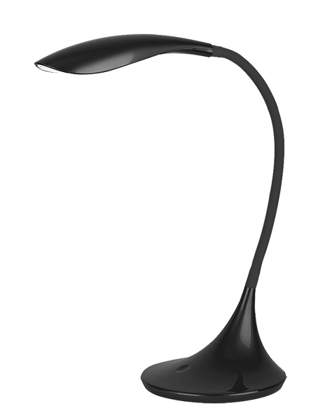 Moderne LED Tischleuchte Dominic in schwarz