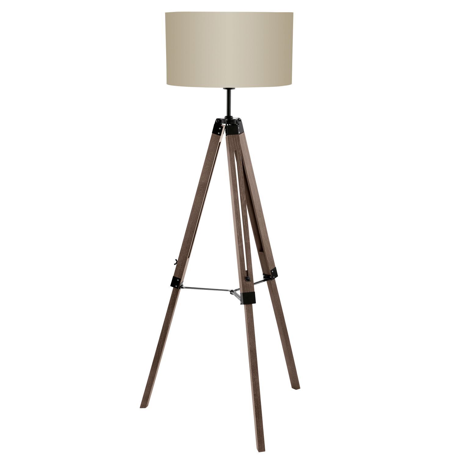 Stativ Standleuchte Lantada Taupe Graubraun Ø70cm