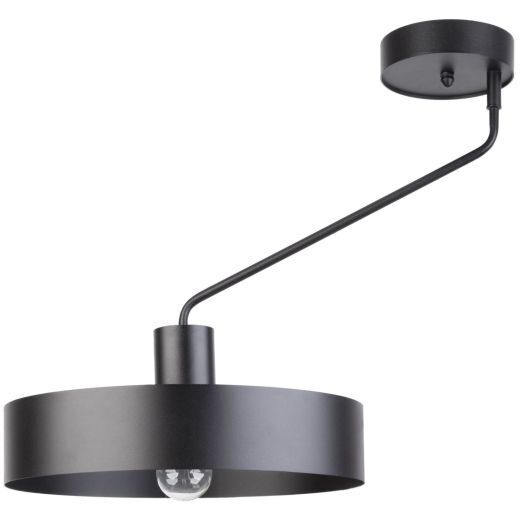 KAIRRY Amerikanische Retro Deckenleuchte - Aus Eisen, Rund, Mit Glas, LED (18W/24W/36W), Schwarz, Für Wohnzimmer & Flur